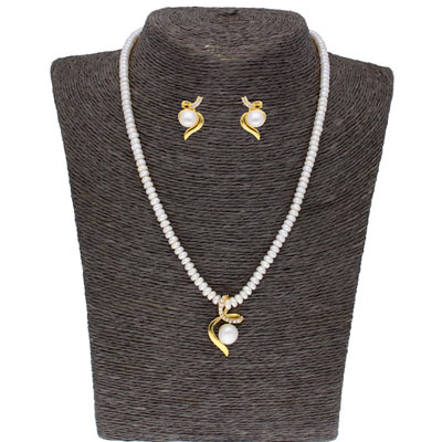 "Aabha Pearl Pendant Set - SJPRC-948 - Click here to View more details about this Product